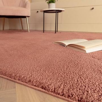 Como Plush Plain Super-Soft Silky Shimmer Ultra High-Density Mid-Height Polyester Shaggy Marsala Rug-Asiatic Carpets-Rug Love - The Most Loved Rug Store